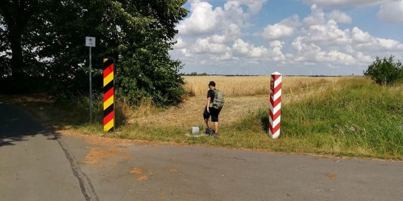 Die Grenze zwischen Deutschland und Polen bei Staffelde